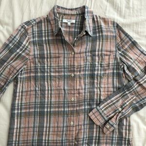 Madewell plaid fleece shirt size S